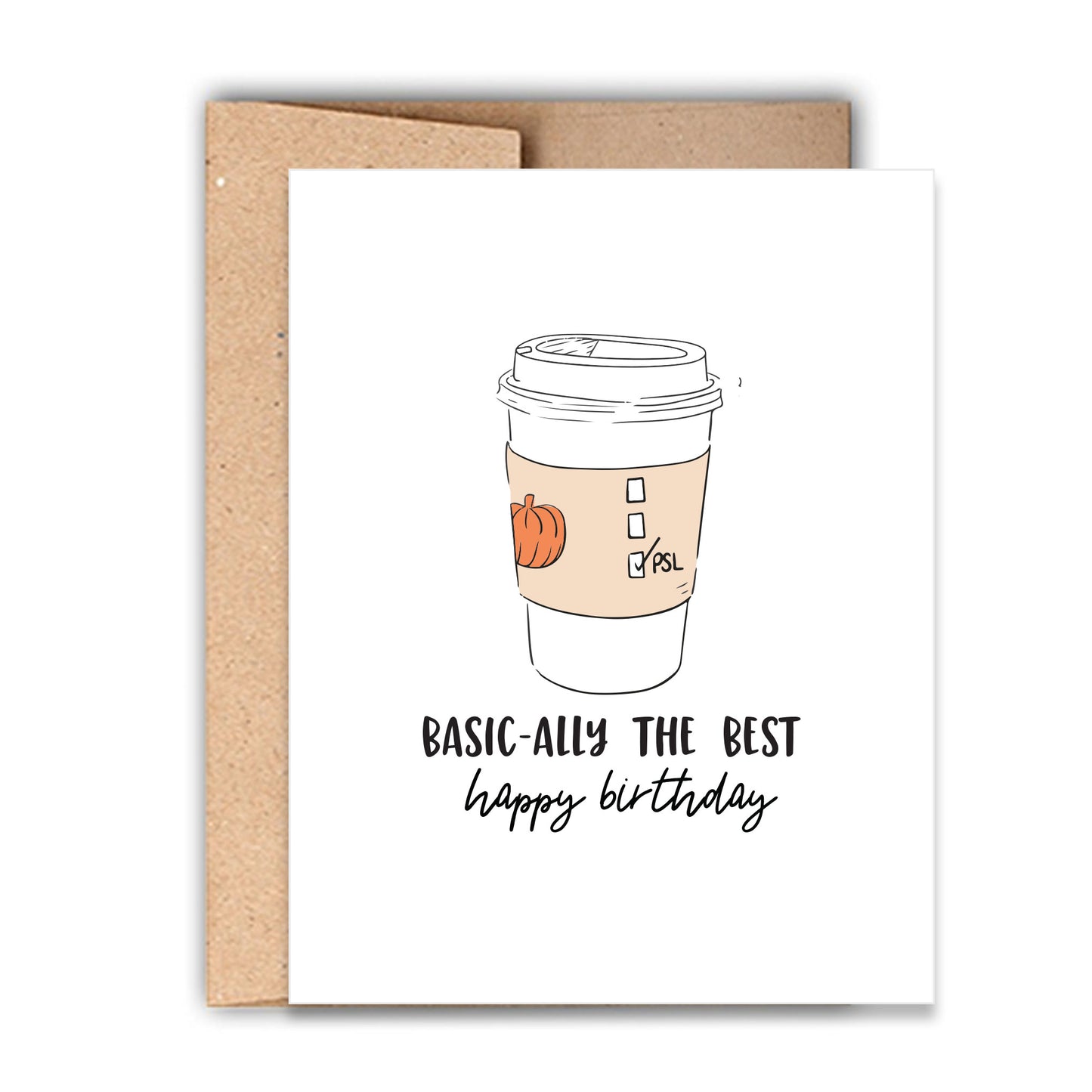 Pumpkin Spice Latte Lover Birthday Card