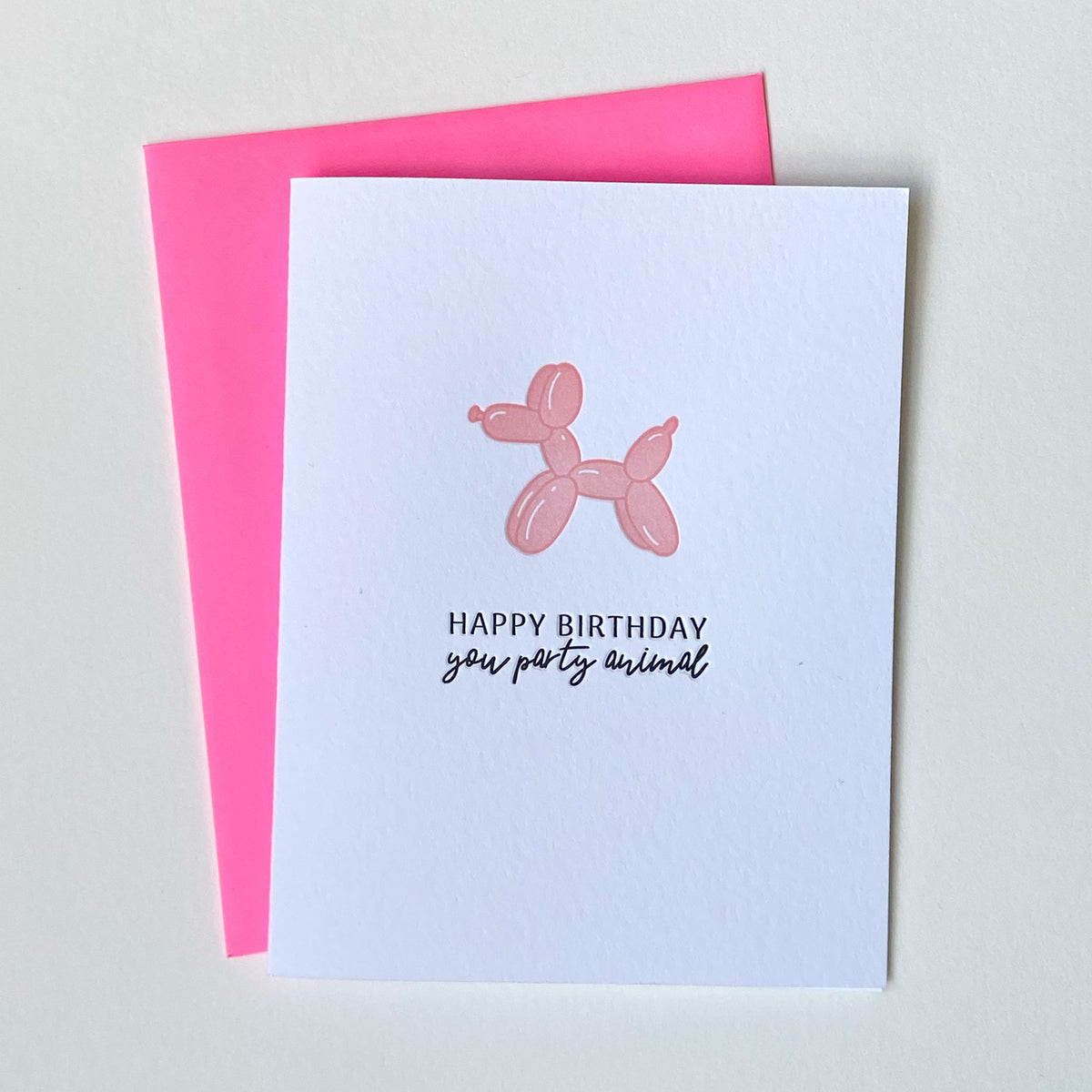 Party Animal Letterpress Birthday Card