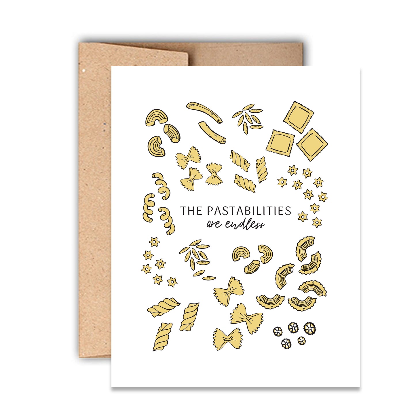 Pastabilities are Endless Congrats Letterpress Card