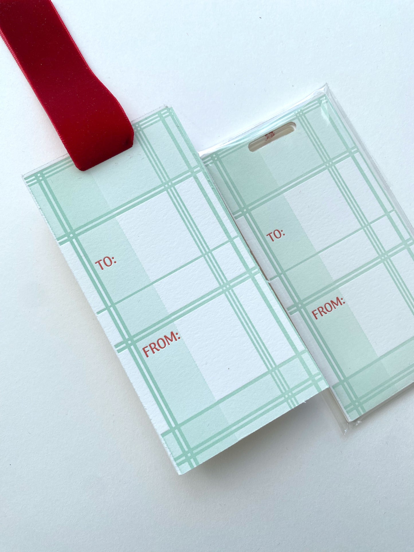 Plaid Holiday Gift Tag Set of 8