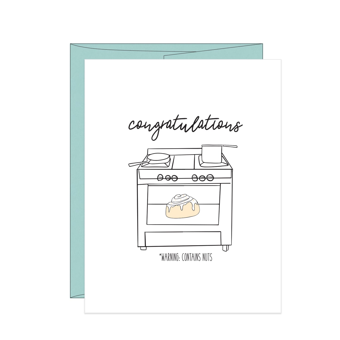 Bun in the Oven Baby Boy Shower card
