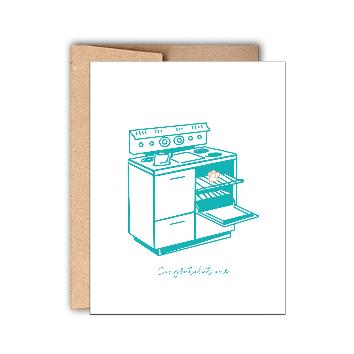 Bun in the Oven Baby Shower Card Gender Neutral