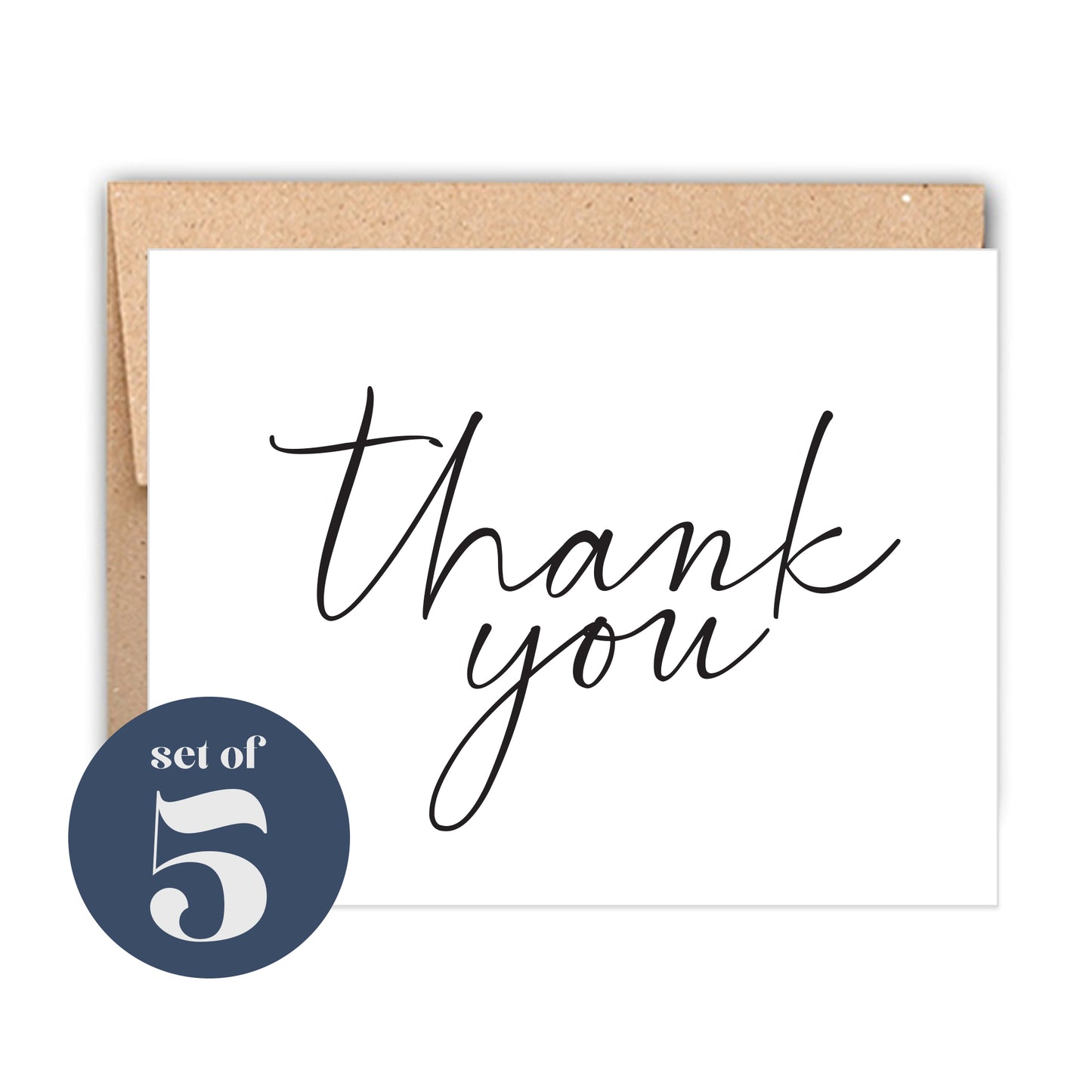 Classic Black Thank You Card Set
