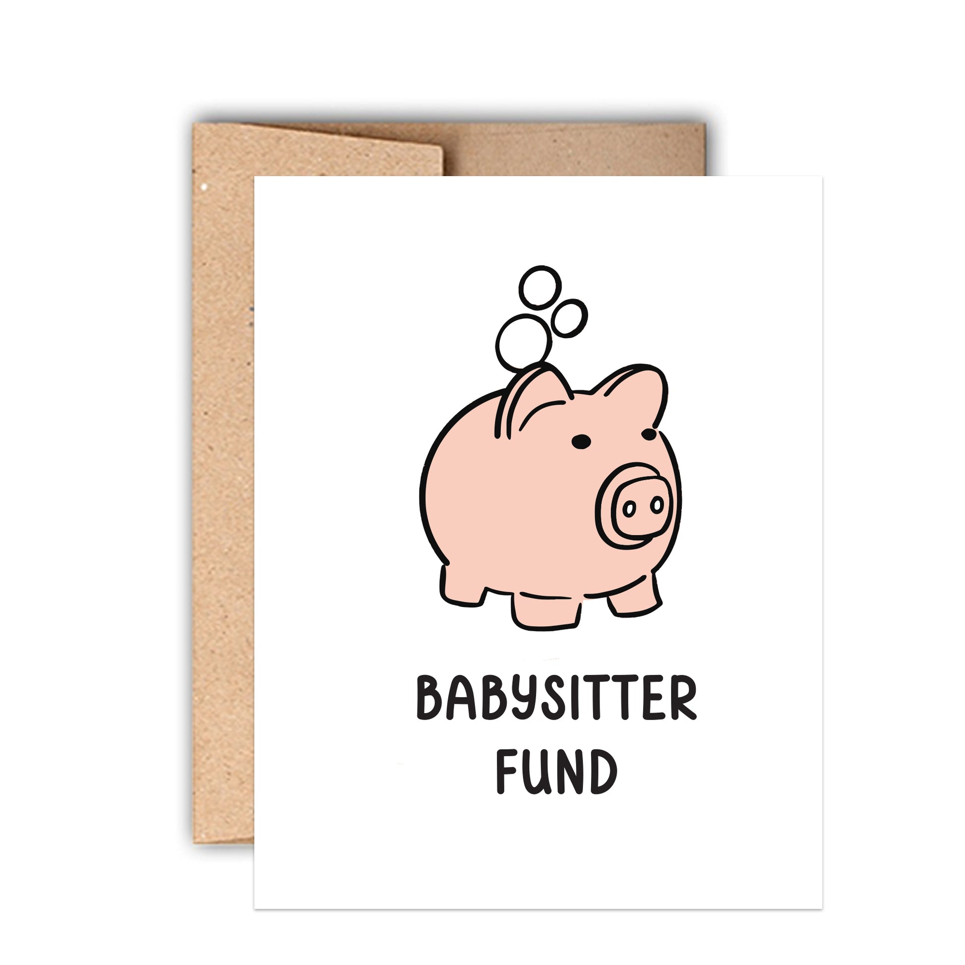 Babysitter Fund Baby Shower Card