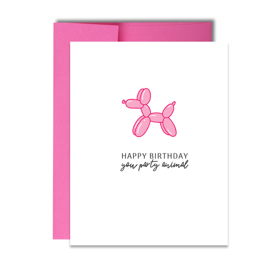 Party Animal Letterpress Birthday Card