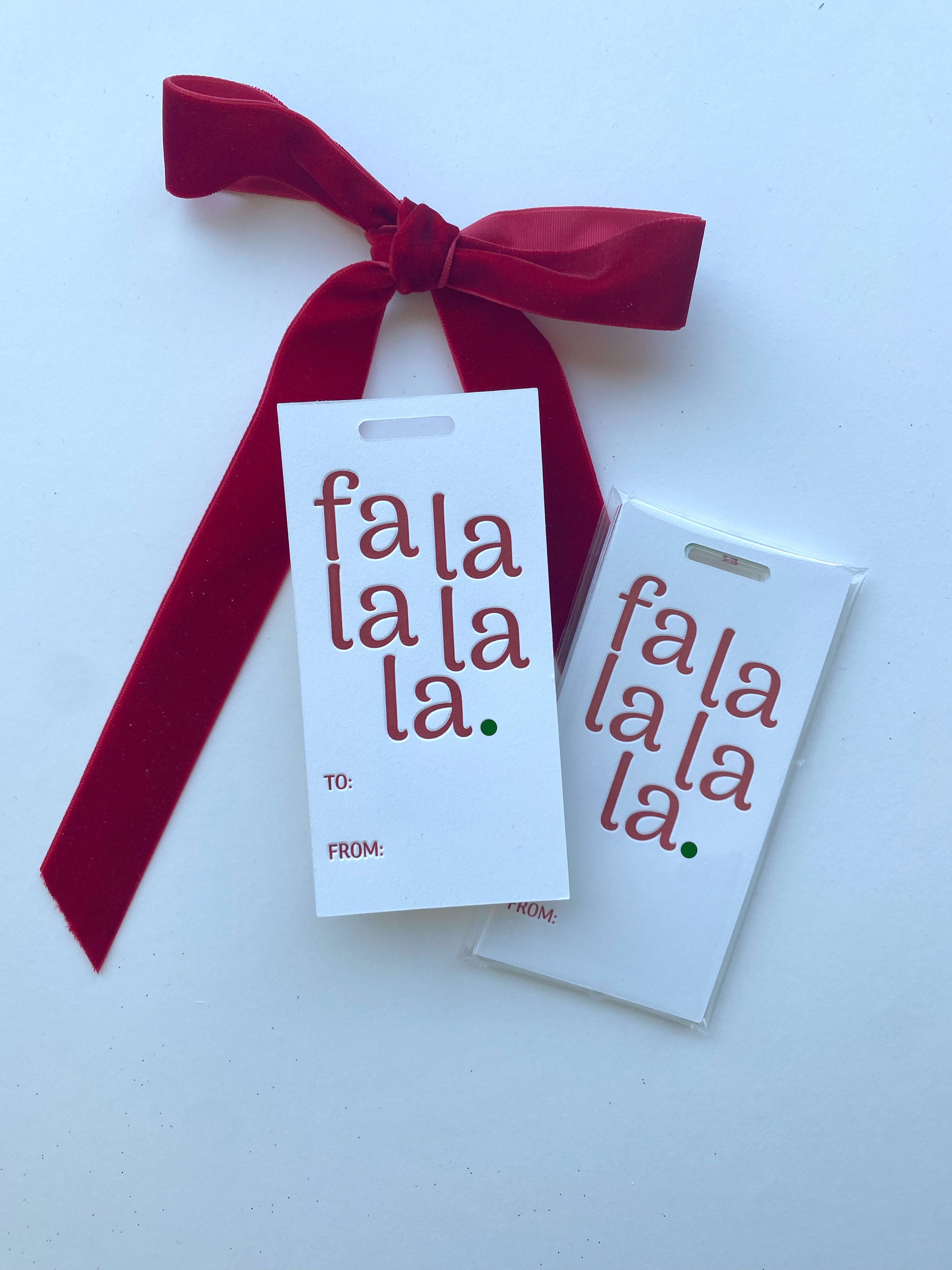 Fa La La La. Holiday Gift Tag Set