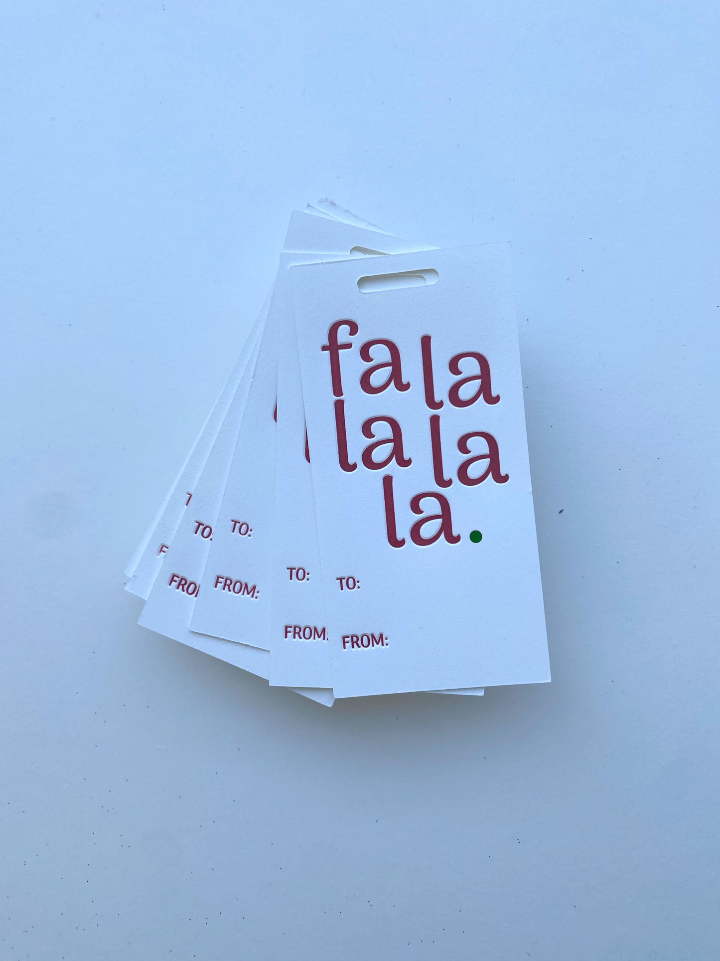 Unique Letterpress Christmas Gift Tag Set