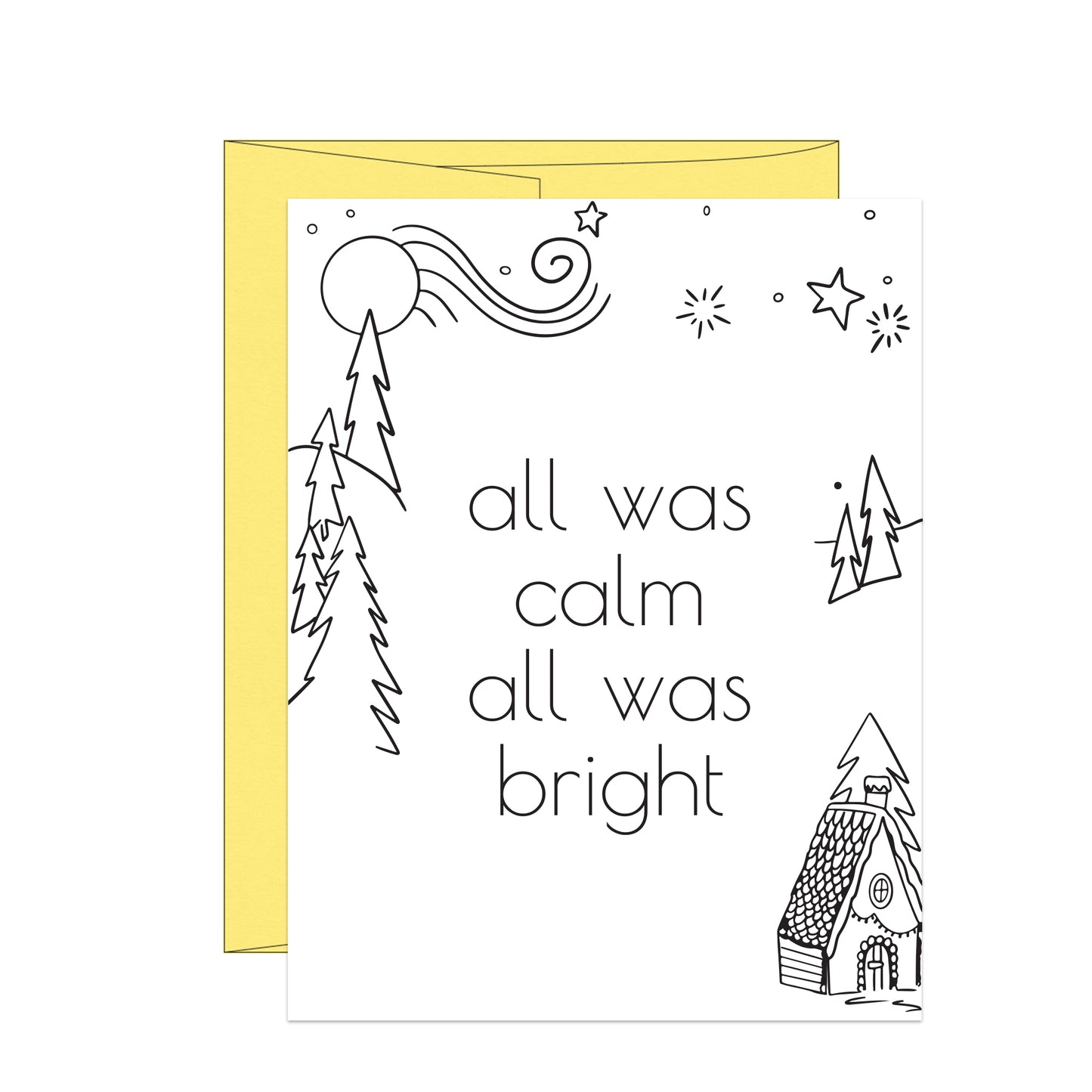 Calm and bright holiday card