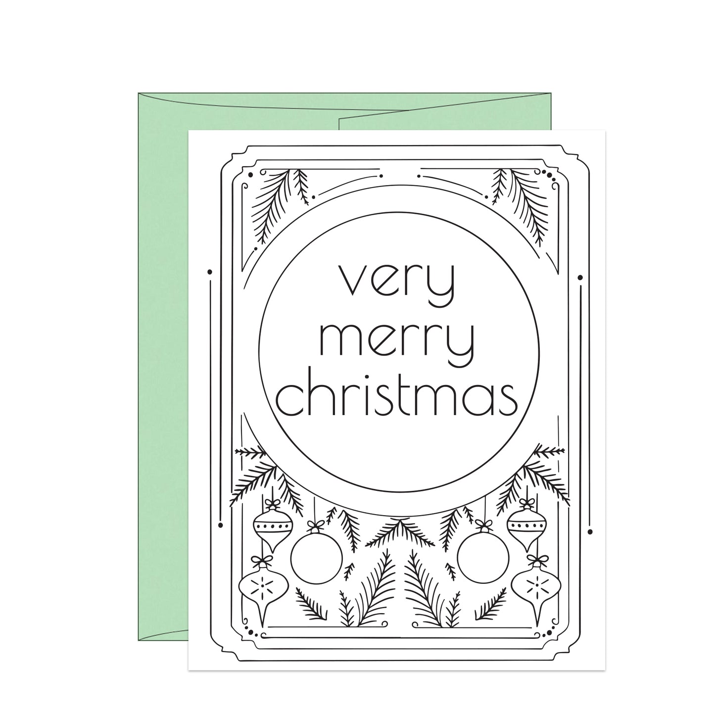 A DIY color me in Christmas card