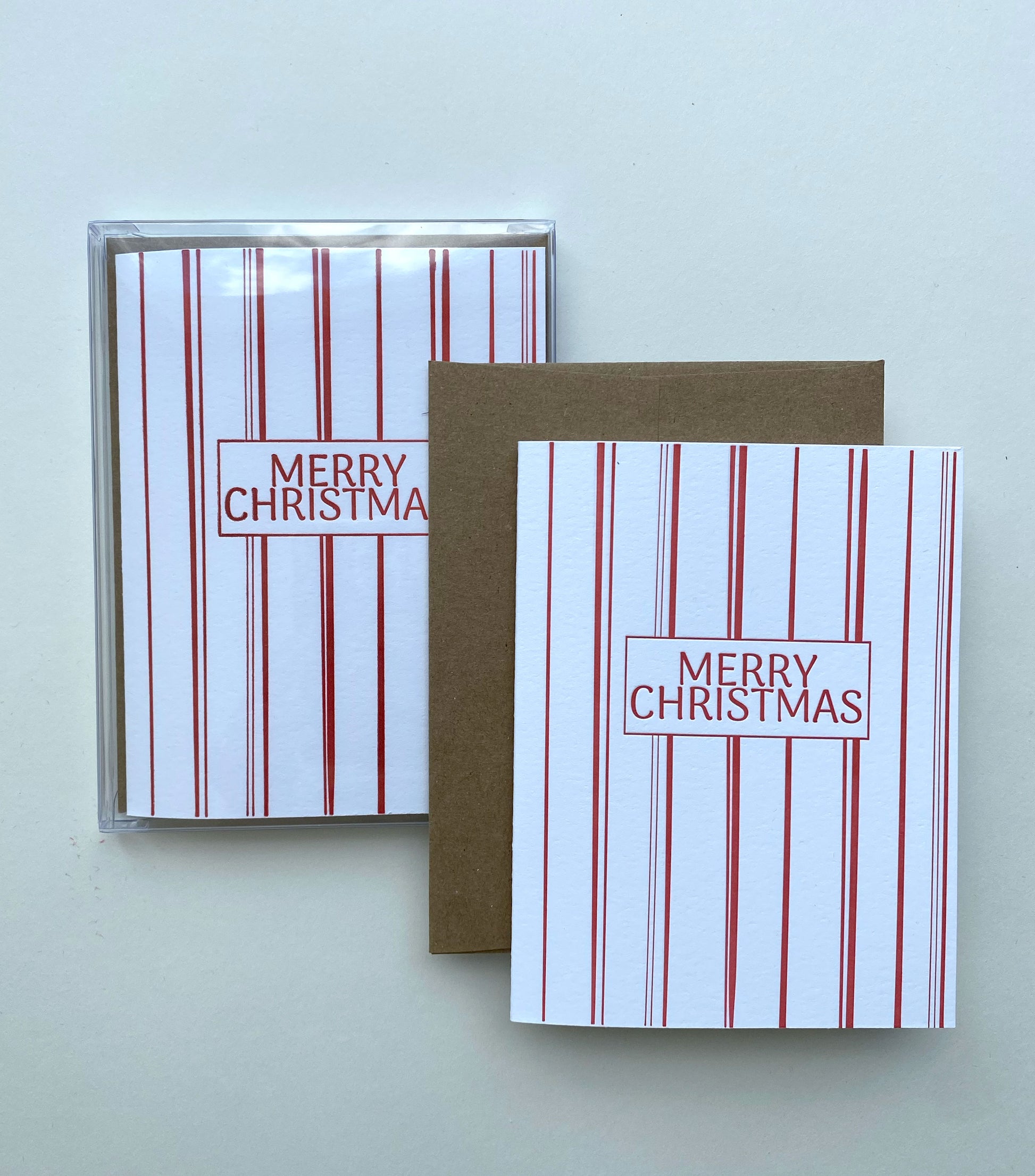 Merry Christmas Classic Letterpress Card Set 