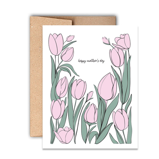 Classic Tulip Letterpress Mother's Day Card