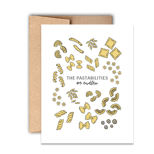 Pastabilities are Endless Congrats Letterpress Card