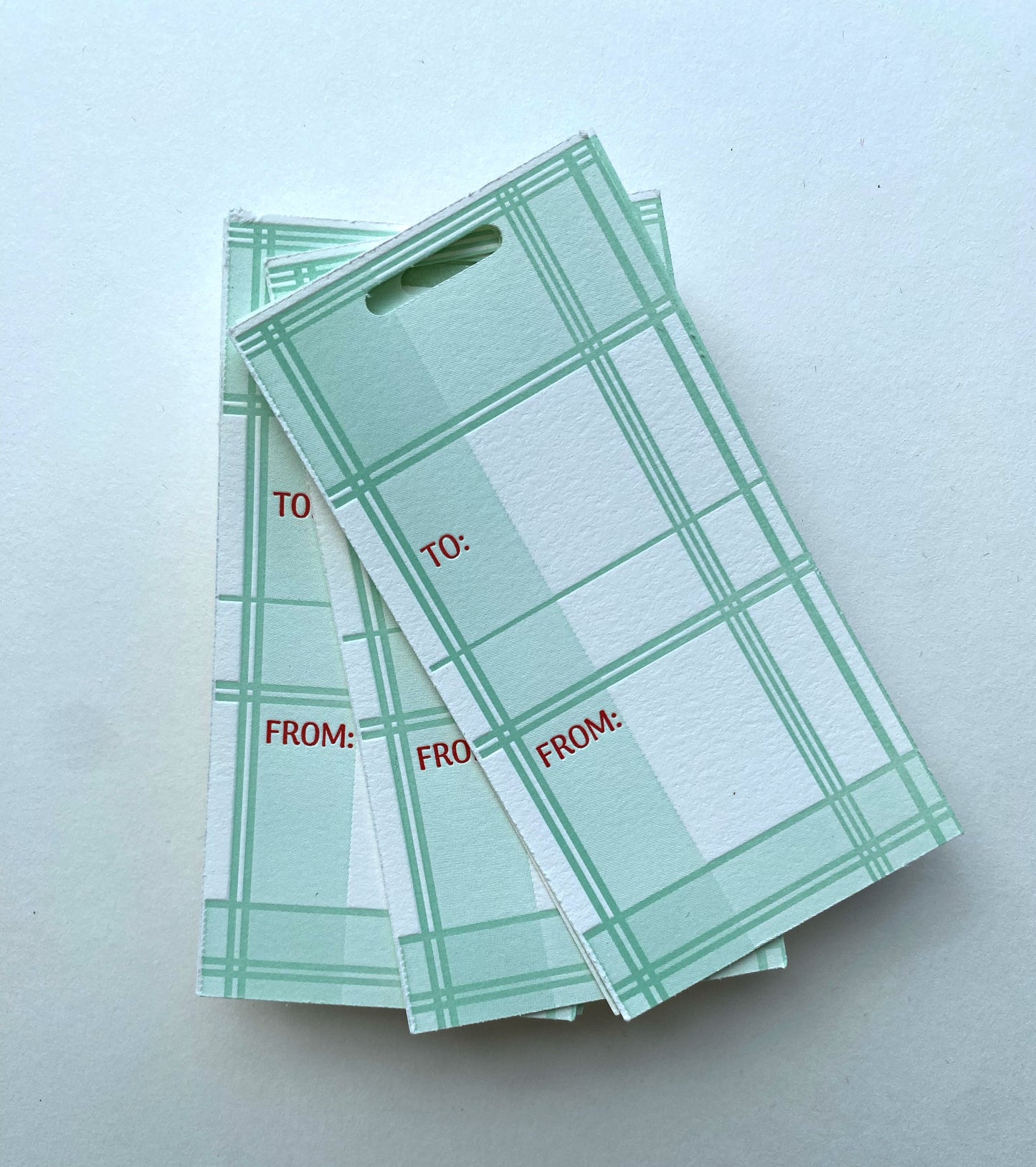 Plaid Holiday Gift Tag Set of 8