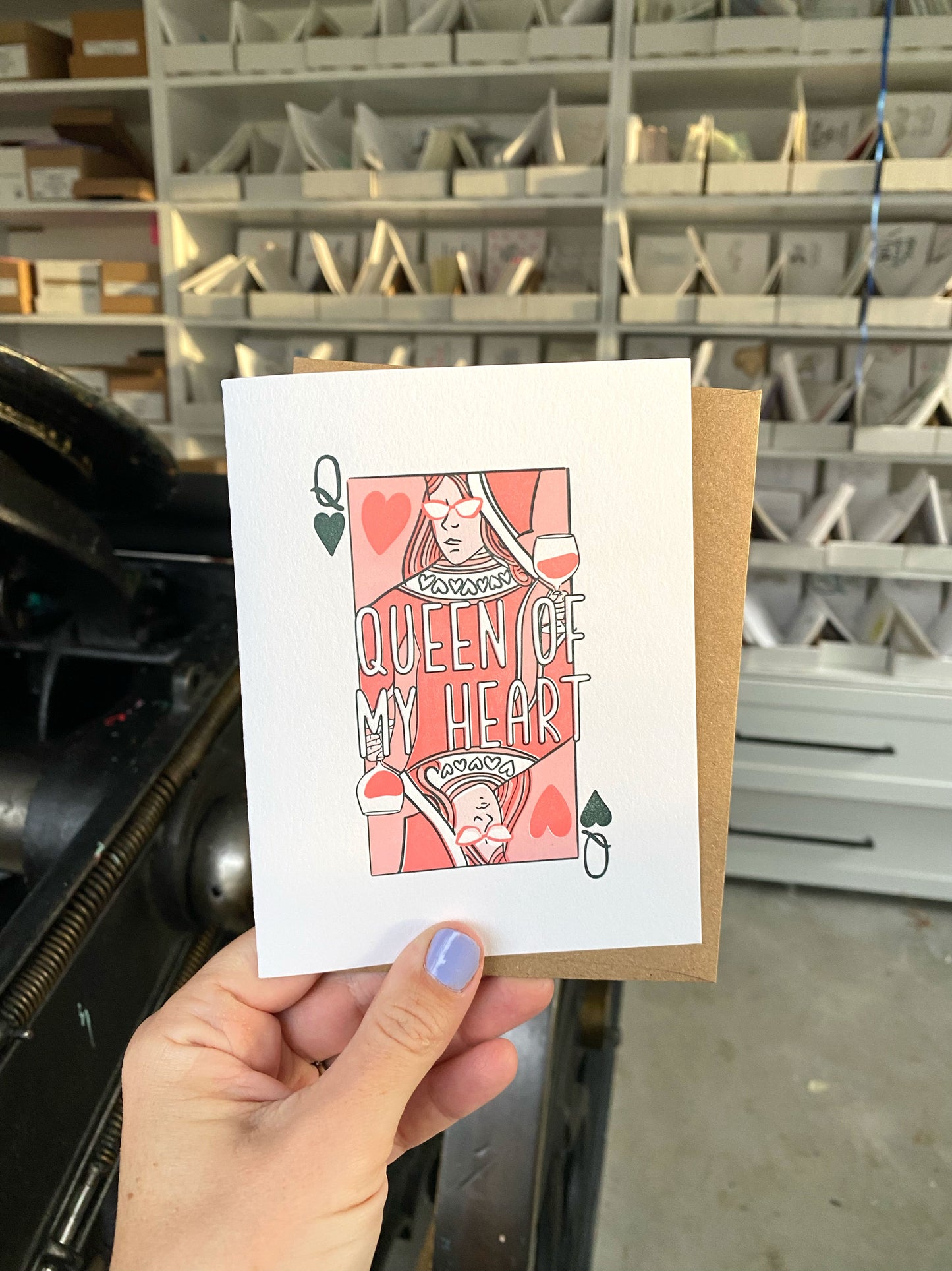 Cute Letterpress Valentine for Her