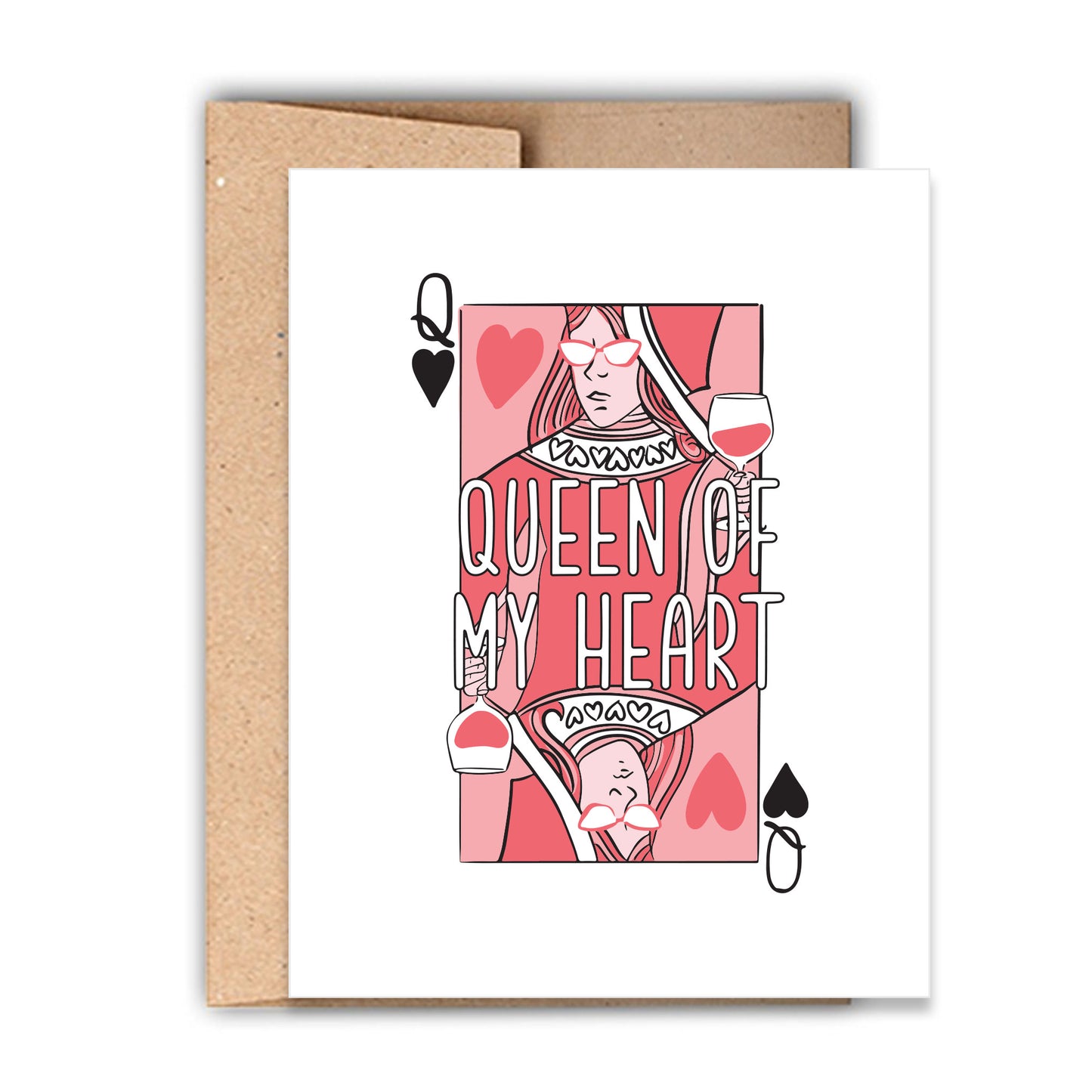 Queen of My Heart Letterpress Galentine