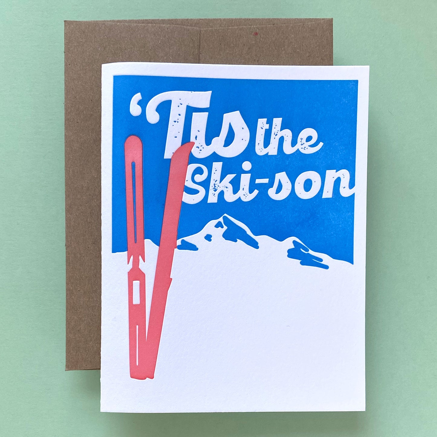 Vintage Ski Holiday Card