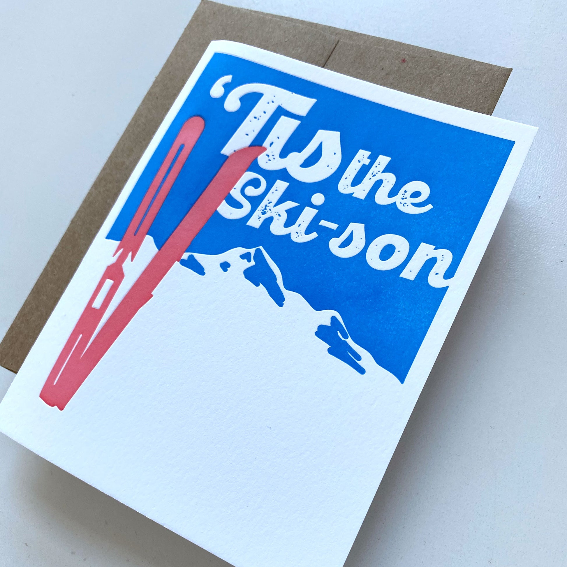 Unique Ski Themed Christmas Card