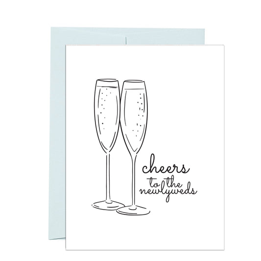 Cheers to the Newlyweds Wedding Card
