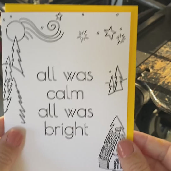 All Was Calm All Was Bright Holiday Card