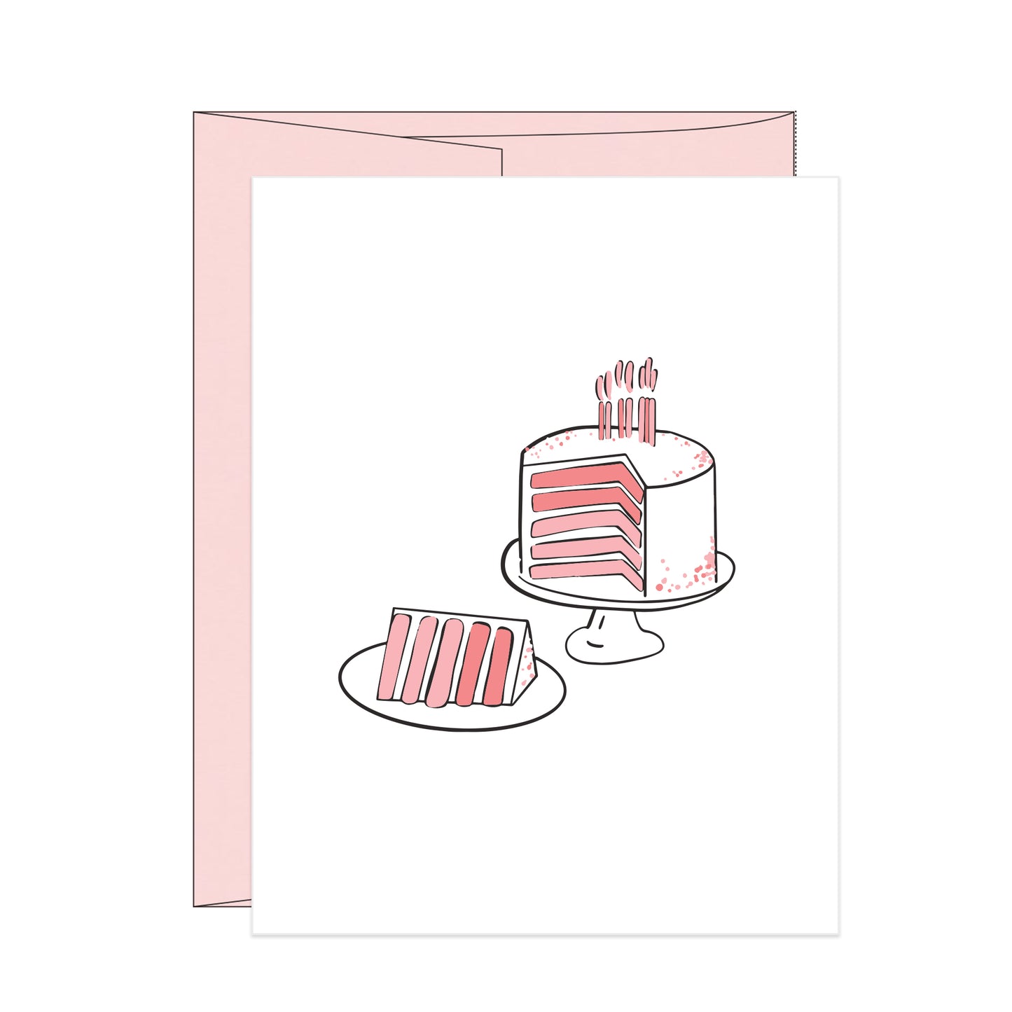 Pink Birthday Cake Card for Her
