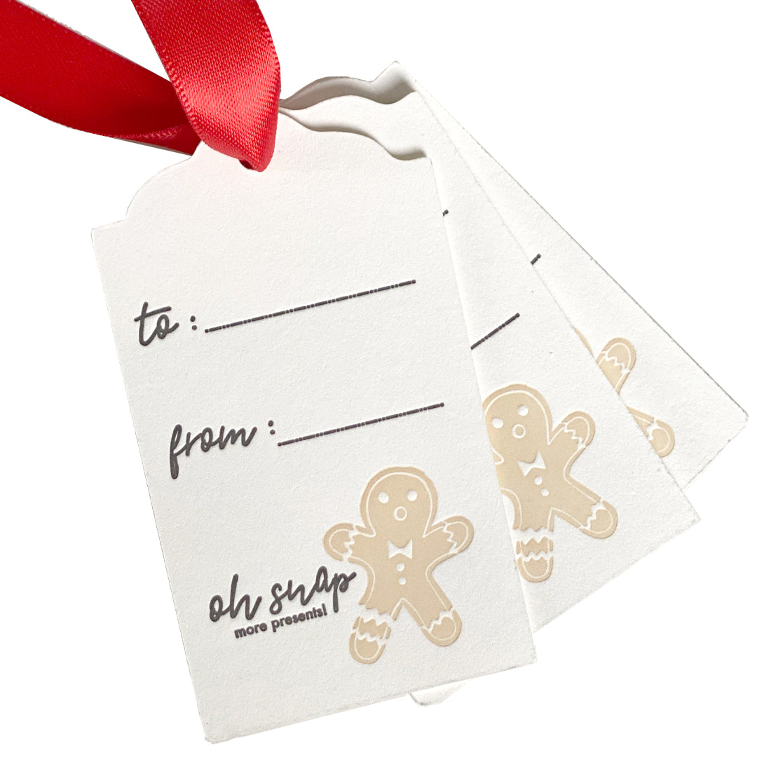 Oh Snap Gingerbread Man Gift Tag