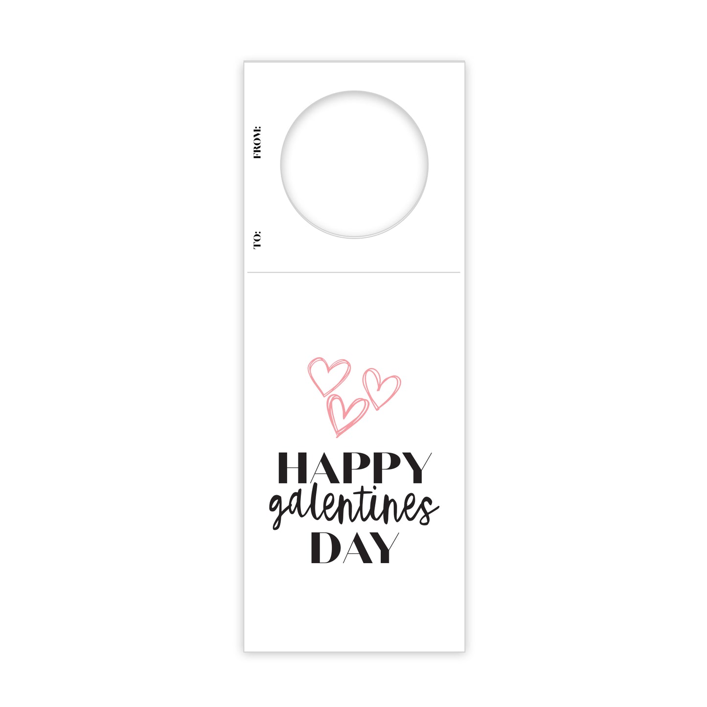 Happy Galentines Day Wine Gift Tag