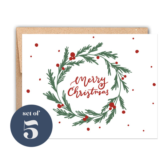 Merry Christmas Letterpress Card Set