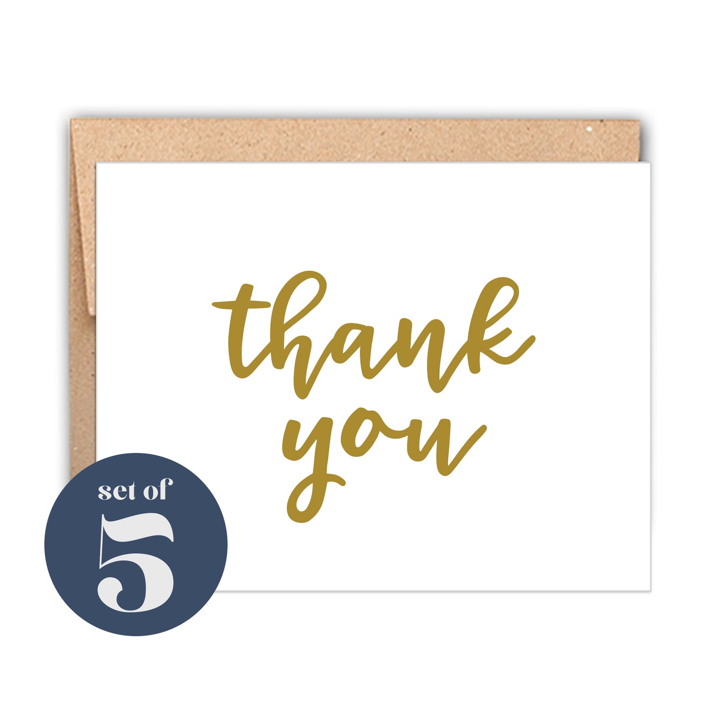 Gold Ink Thank You Card Set