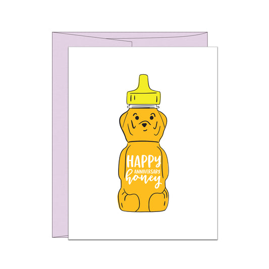 happy anniversary honey letterpress card